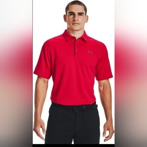 Under Armour Men's Tech Golf Polo 4X-Large Red (600)/Graphite